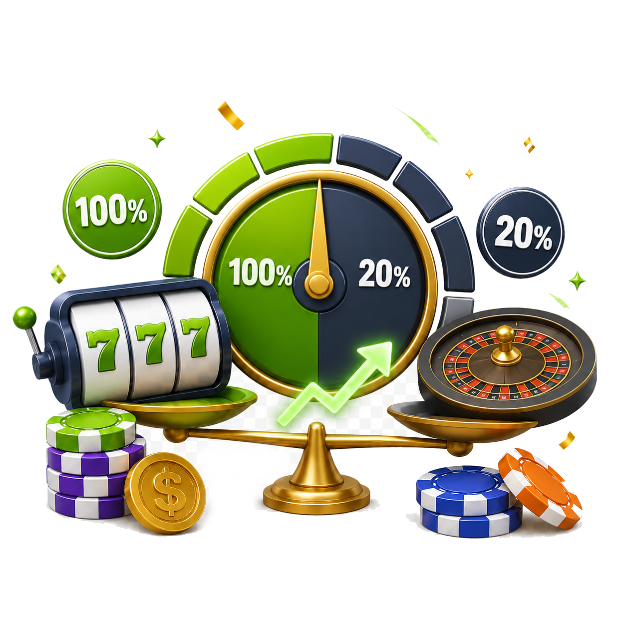 Illustration explaining how game contribution changes wagering value.