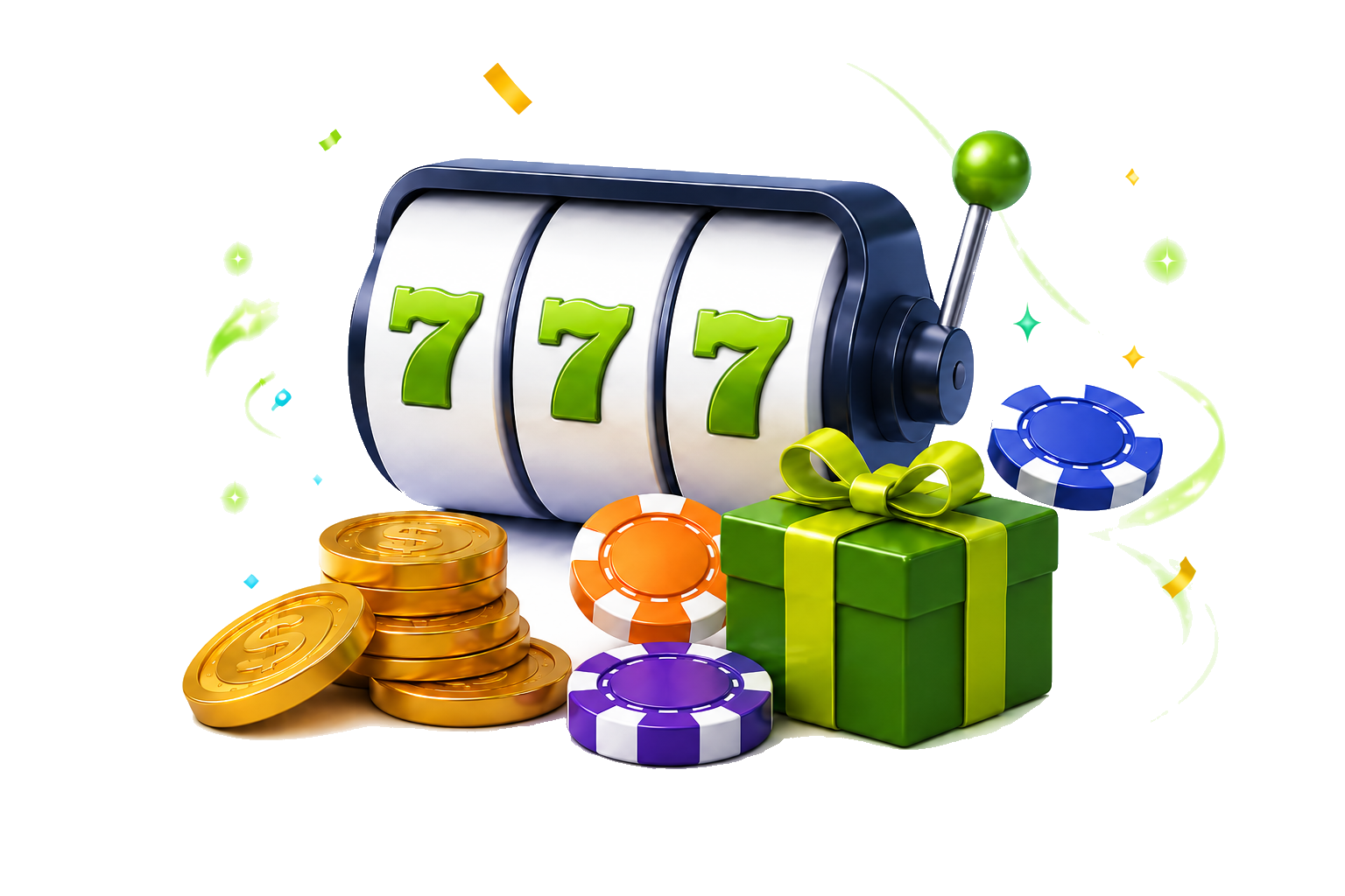 Casino bonus slot machine illustration